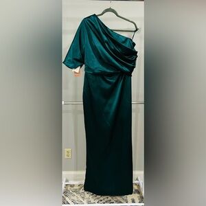 Chic One Shoulder Teal Dress